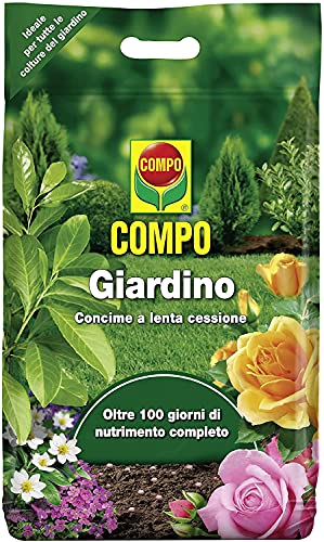 Compo Giardino Concime A Lenta Cessione, Per Tutte Le Colture Del Giardino, Oltre 100 Giorni Di Nutrimento, 4 Kg