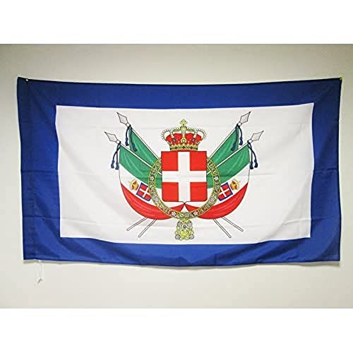 Az Flag Bandiera Stemma Regno D'Italia 1861-1870 150X90Cm - Bandiera Reale Italiana 90 X 150 Cm Foro Per Asta