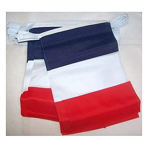 Az Flag Ghirlanda 6 Metri 20 Bandiere Francia 21X15Cm - Bandiera Francese 15 X 21 Cm - Festone Bandierine