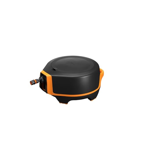 Fiskars Carrello Xl, Set All Inclusive Per L'Irrigazione, Portata Totale 25 M, Riavvolgimento Automatico, Tubo Da Irrigazione In Misura Universale (Ø