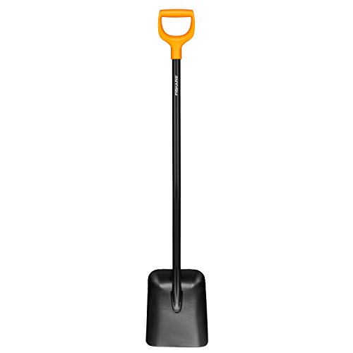 Fiskars Badile, Solid, Larghezza: 23.5 Cm, Lunghezza: 127 Cm, Pala In Acciaio/Plastica, Nero/Arancione, 1003457