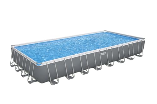 Bestway Power Steel Rectangular Pools, Grey