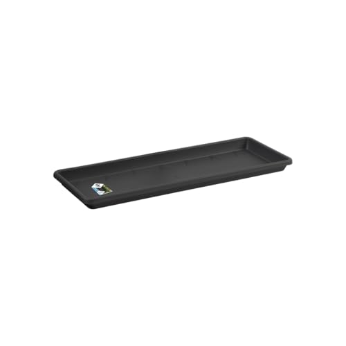 Elho Barcelona Trough Saucer Sottovaso, Nero, 70 Cm