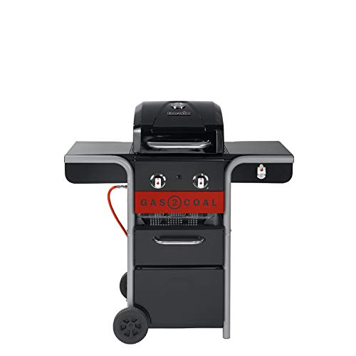 Char-Broil 140924 Gas2Coal 210 - Barbecue A Gas Ibrido, Colore: Nero