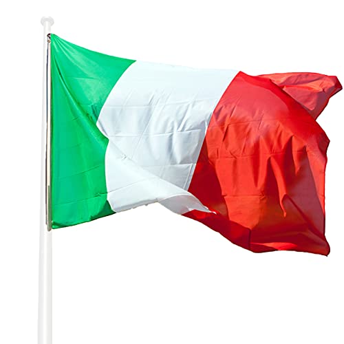 Klikil Bandiera Italia Tricolore -1 Bandiera Italiana In Poliestere Nautico Antivento, Resistente Alle Intemperie 150X90 Cm Versione Premium 2021. Ita