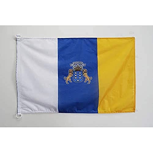 Az Flag Bandiera Isole Canarie 90X60Cm Per Esterno - Bandiera Canarias In Spagna 60 X 90 Cm