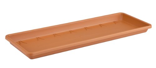 Elho Barcelona Trough Saucer Sottovaso, Marrone, 70 Cm