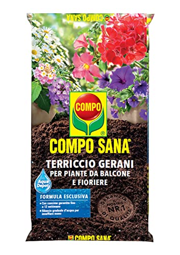 Compo Sana Terriccio Gerani, Per Piante Da Balcone E Fioriere, Sacco 20 L