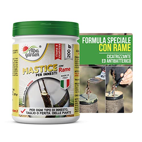 Albagarden - Mastice Per Innesti E Potature ++ Con Rame ++ Antibatterico Pasta Cicatrizzante Curativa Per Ferite Piante Alberi Arbusti Kit Bonsai X 20