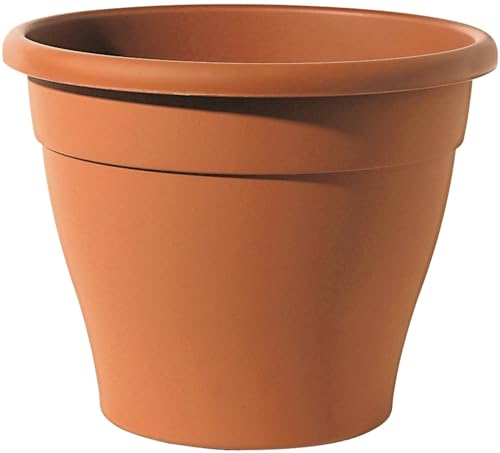 Telcom Conico Minerva Ico 50 Vaso Per Piante In Plastica, Conico, Diametro 50 Cm, Altezza 40 Cm, Colore: Terracotta