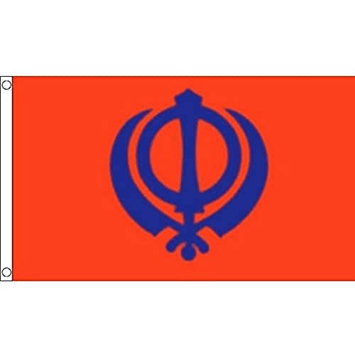 Az Flag Bandiera Religione Sikh 150X90Cm - Bandiera Sikhismo 90 X 150 Cm