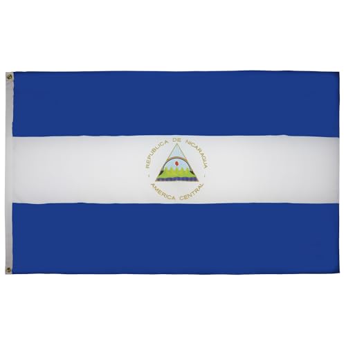 Az Flag Bandiera Nicaragua 150X90Cm - Bandiera Nicaraguense 90 X 150 Cm