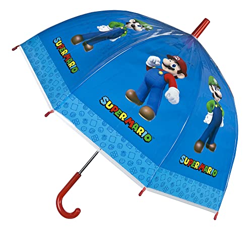 Undercover 6600000030 - Ombrello Super Mario - Ombrello Super Mario, Lunghezza 66 Cm, Diametro 69 Cm