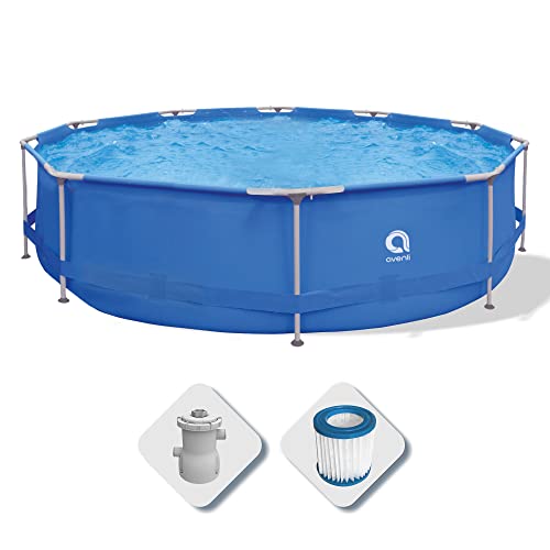 Avenli Piscina Tonda Con Struttura Sirocco Blue, Blu