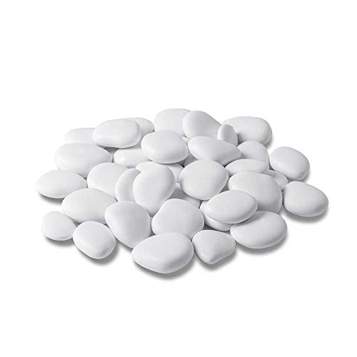 Teraplast Re-Pebbles Sassi In Plastica Riciclata 50 X 25 Bianco