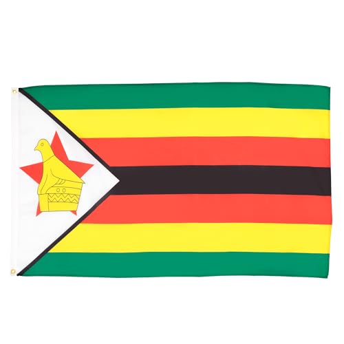 Az Flag Bandiera Zimbabwe 90X60Cm - Bandiera Zimbabwese 60 X 90 Cm