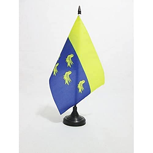 Az Flag Bandiera Da Tavolo Contea Di West Sussex 21X14Cm - Piccola Bandierina County Of West Sussex - Inghilterra 14 X 21 Cm