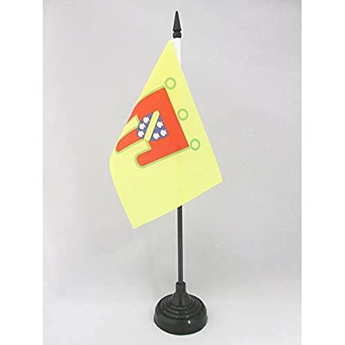 Az Flag Bandiera Da Tavolo Cantal 15X10Cm - Piccola Bandierina Dipartimento Francese - Francia 10 X 15 Cm