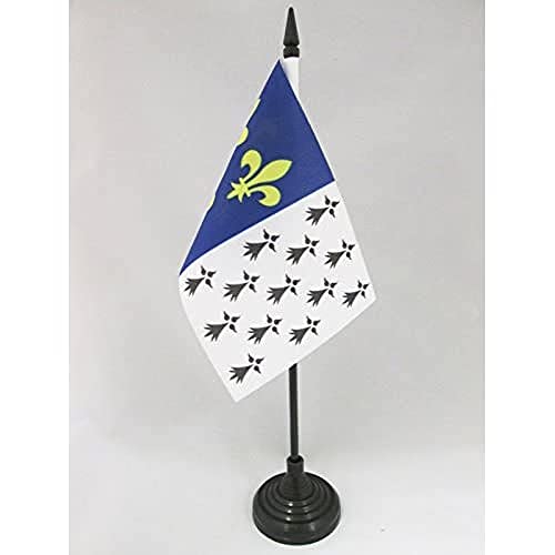 Az Flag Bandiera Da Tavolo Città Di Brest 15X10Cm - Piccola Bandierina Di Brest - Bretagna 10 X 15 Cm