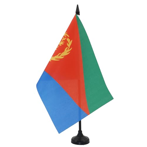 Az Flag Bandiera Da Tavolo Eritrea 21X14Cm - Piccola Bandierina Eritrea 14 X 21 Cm