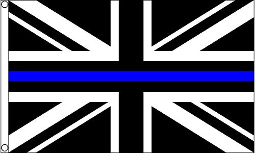 Az Flag Bandiera Regno Unito Thin Blue Line 150X90Cm - Bandiera Linea Blu Britannica 90 X 150 Cm