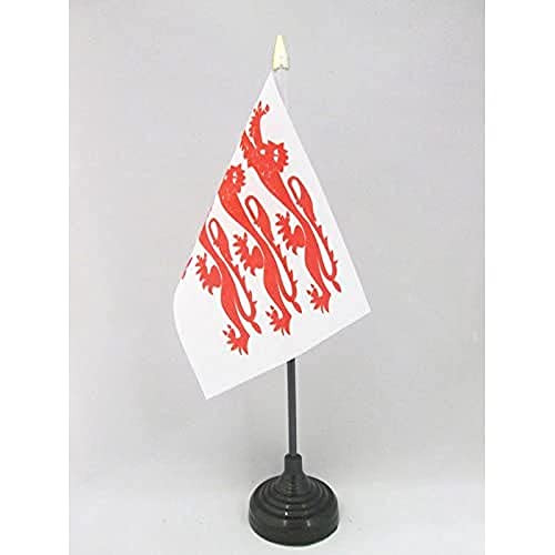 Az Flag Bandiera Da Tavolo Contea Di Berkshire 15X10Cm Punta Dorata - Piccola Bandierina County Of Berks. - Inghilterra 10 X 15 Cm