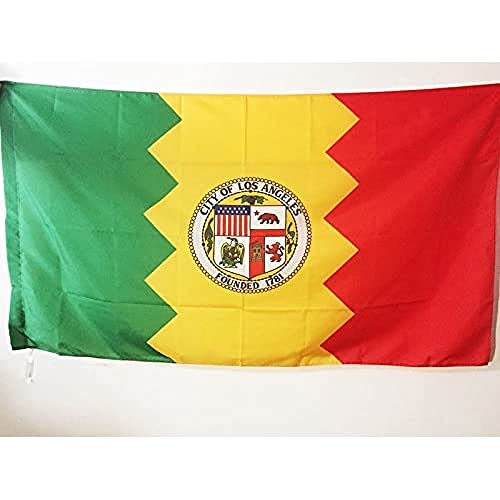 Az Flag Bandiera Los Angeles 150X90Cm - Bandiera Città Di Los Angeles - California 90 X 150 Cm Foro Per Asta