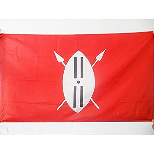 Bandiera Masai 90X60Cm - Bandiera Dei Maasai - Kenya 60 X 90 Cm Foro Per Asta - Az Flag