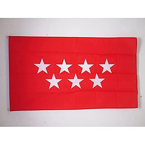 Az Flag Bandiera Comunità Di Madrid 150X90Cm - Bandiera Comunidad De Madrid In Spagna 90 X 150 Cm