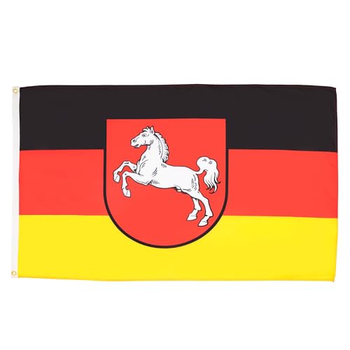 Az Flag Bandiera Bassa Sassonia 150X90Cm - Bandiera Land Di Niedersachsen - Germania 90 X 150 Cm