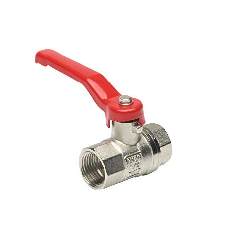 Meister Ball Valve Connector – 19,17 Mm (1/2 Pollici) Filo Interno – Con Long Steel Lever & Full Flow – Double Side Female Thread Brass/Stop Valve For