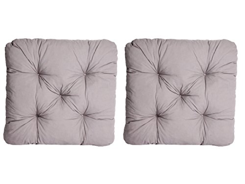 Ambientehome Evje - Cuscino Morbido In Cotone, 50 X 50 X 8 Cm, Colore: Grigio Chiaro