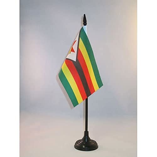 Az Flag Bandiera Da Tavolo Zimbabwe 15X10Cm - Piccola Bandierina Zimbabwese 10 X 15 Cm
