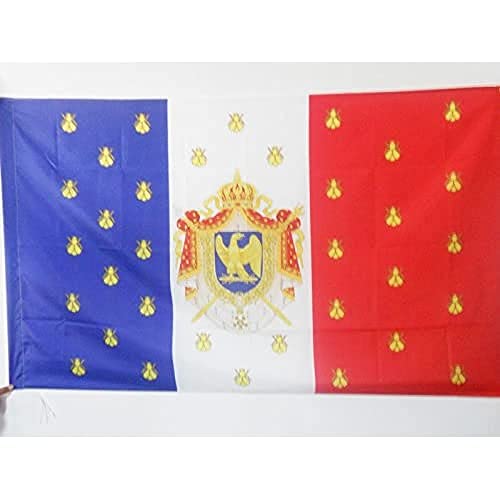 Az Flag Bandiera Stendardo Di Napoleone Iii 90X60Cm - Bandiera Blasone Francia - Secondo Impero Francese 60 X 90 Cm Foro Per Asta