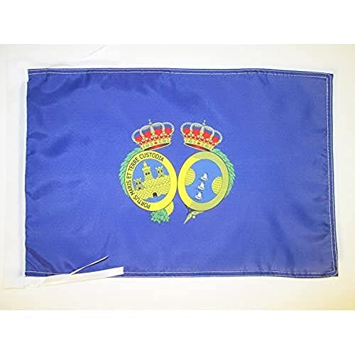 Az Flag Bandiera Provincia Spagnola Di Huelva 45X30Cm - Bandierina Huelva - Andalusia 30 X 45 Cm Cordicelle