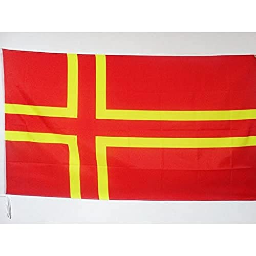 Az Flag Bandiera Normandia Croce Di Sant'Olaf 150X90Cm - Bandiera Normanna - Francia 90 X 150 Cm Foro Per Asta