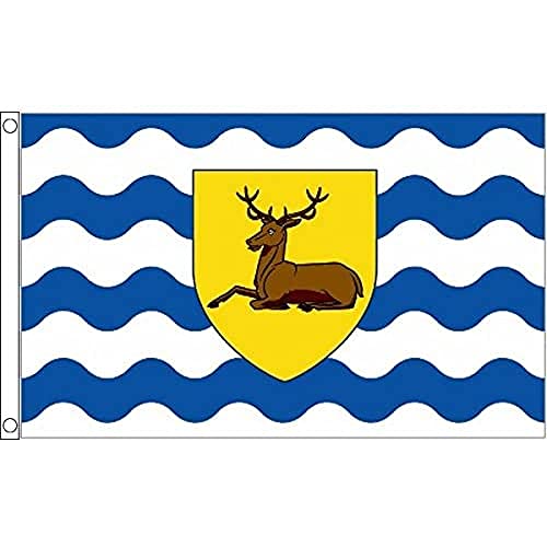 Az Flag Bandiera Contea Di Hertfordshire 150X90Cm - Bandiera County Of Herts. - Inghilterra 90 X 150 Cm