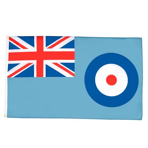 Bandiera Royal Air Force 150X90Cm - Bandiera Raf Ensign - Aeronautica Militare Del Regno Unito 90 X 150 Cm - Az Flag