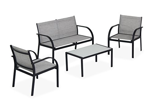 Garden Friend S1617067 Salotto, Nero, 108X63X77 Cm