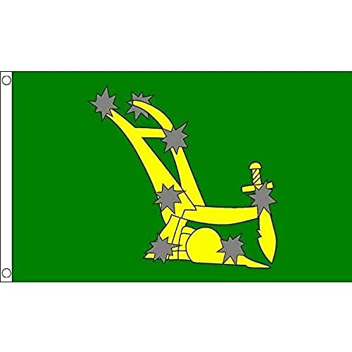 Az Flag Bandiera Irlanda Starry Plough Verde 90X60Cm - Bandiera Irish Republican Movement 60 X 90 Cm