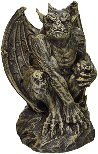 Design Toscano Cl5199 Statua Silas, Il Gargoyle Sentinella, Media, Abbronzatura, 10X11.5X18 Cm