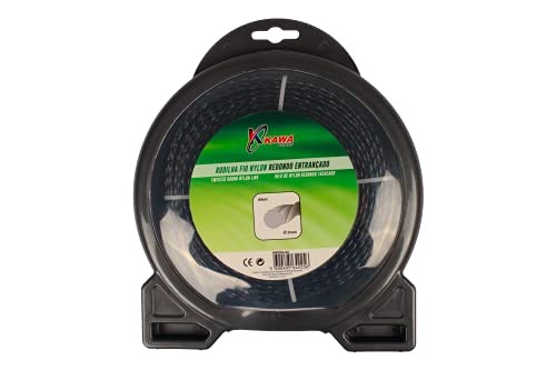 Kawapower Kw203-44 Filo Nylon Rotondo Intrecciato 3 Mm 44 Mt, Nero