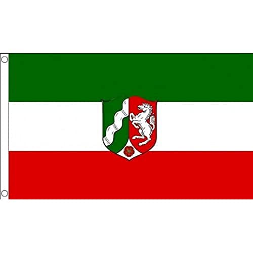 Az Flag Bandiera Renania Settentrionale-Vestfalia 150X90Cm - Bandiera Land Di Nordrhein-Westfalen - Germania 90 X 150 Cm
