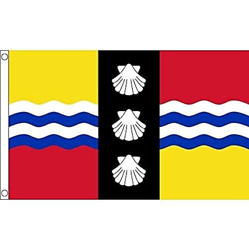 Az Flag Bandiera Contea Di Bedfordshire 150X90Cm - Bandiera County Of Beds. - Inghilterra 90 X 150 Cm