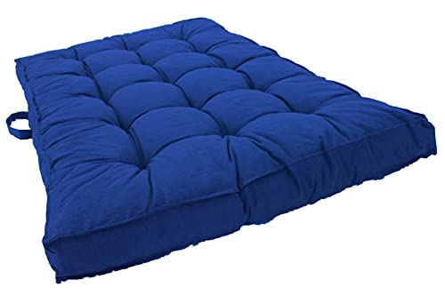 Ambientehome Cuscino Per Pallet, 120 X 80 Cm, Colore Blu