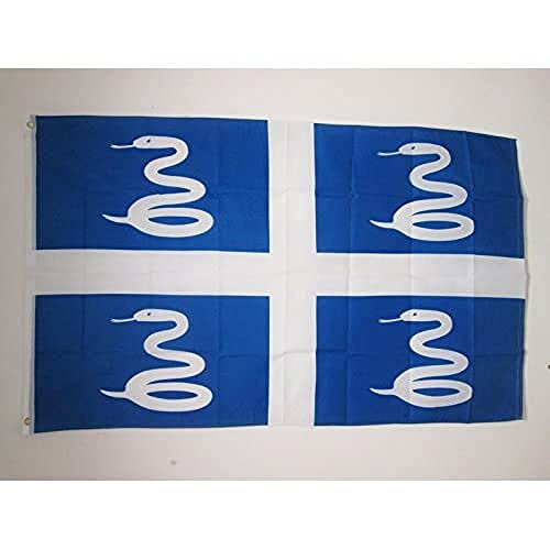 Bandiera Martinica 90X60Cm - Bandiera Martinique In Francia 60 X 90 Cm - Az Flag