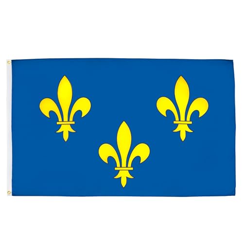 Az Flag Bandiera Isola Di Francia 150X90Cm - Bandiera Ile-De-France In Francia 90 X 150 Cm