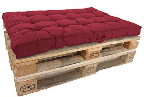 Ambientehome Cuscino Per Pallet, 120 X 80 Cm, Rosso
