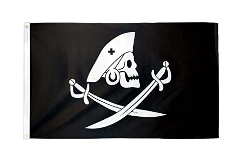 Az Flag Bandiera Pirata Edward England 150X90Cm - Bandiera Dei Pirati - Teschio 90 X 150 Cm