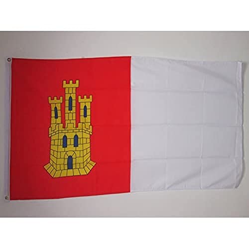 Az Flag Bandiera Castiglia-La Mancia 150X90Cm - Bandiera Castilla-La Mancha In Spagna 90 X 150 Cm